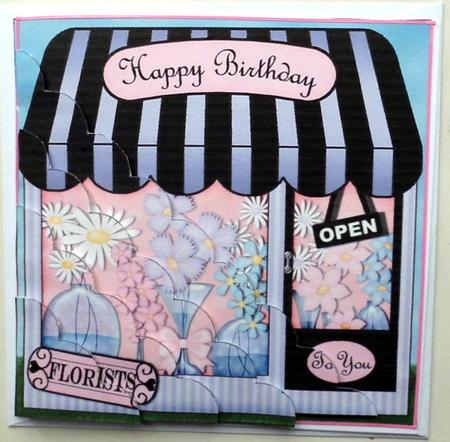 The Little Florists Shop Scallop Corner Side Stacker Topper by Mary Murphy