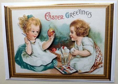 Easter Egg Painting Decoupage Topper by Mary Murphy