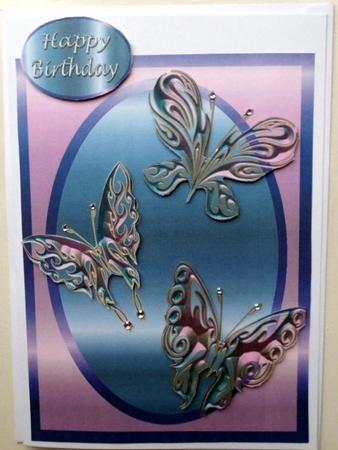Metallic Butterflies - Pink and Purple by Mary Murphy