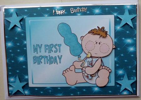 First Birthday Baby Blue by Mary Murphy
