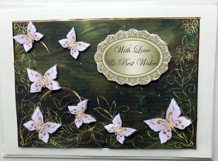Peaceful Butterflies Stacker Card 1 by Mary Murphy