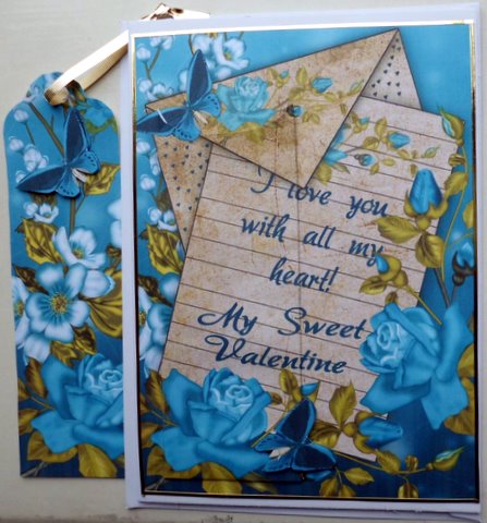 Floral Valentine's Day Card with a Note by Mary Murphy