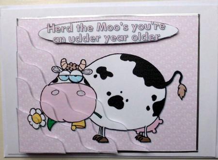 Herd the Moos Birthday Side Stacker by Mary Murphy
