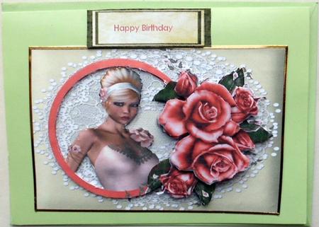 Beauty in Pink with Roses and Lace. by Mary Murphy