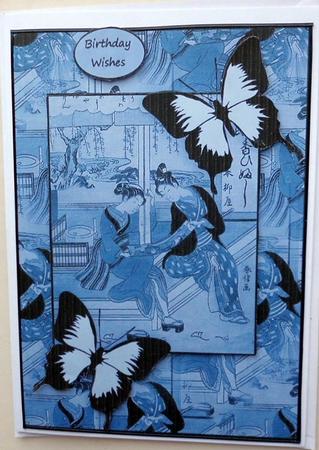 Oriental Blue Butterfly by Mary Murphy