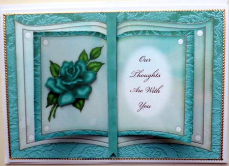 Teal Rose - Our Thoughts Are with You - Book Sheet by Mary Murphy