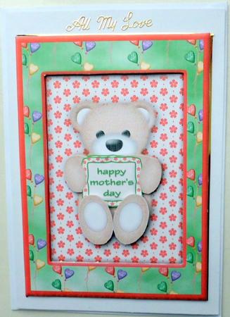 Mother's Day Teddy Framed by Mary Murphy