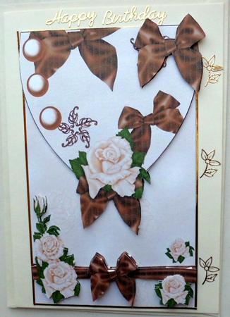 Ivory Roses Envelope Card Front by Mary Murphy