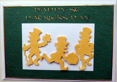 St Patricks Day Silhouette Card Front by Mary Murphy