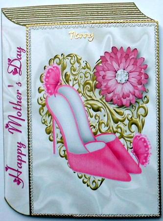 Pink Shoes and Butterflies, Mothers Day Folded Book by Mary Murphy