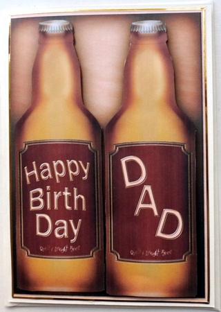 A5 Birthday Dad Beer Gift Set 3D Decoupage by Mary Murphy