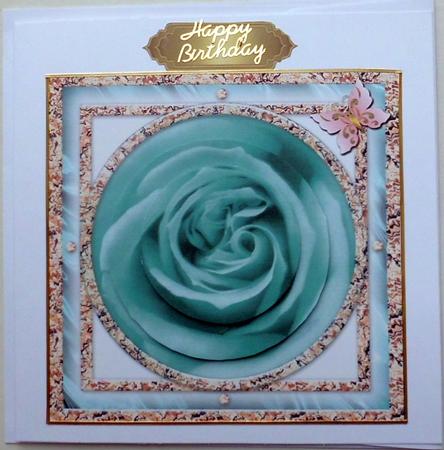 Rose in a Round & Square Frames Pyramid Card 5 by Mary Murphy