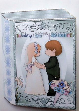 Today I Marry My Best Friend, Wedding Couple Folded Book by Mary Murphy