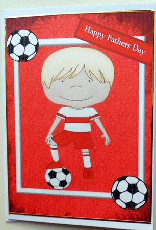 Happy Fathers Day Footballer by Mary Murphy