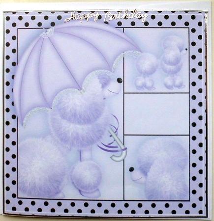 Fifi Fantastic 8x8 Card Front in Purple by Mary Murphy
