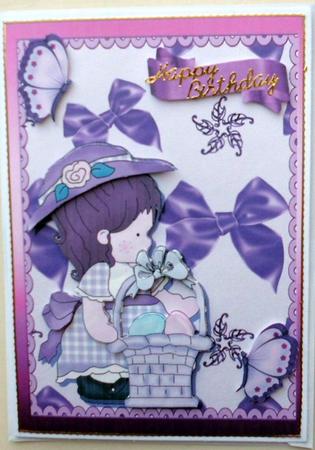 Pretty Girl with Lilac Bonnet by Mary Murphy