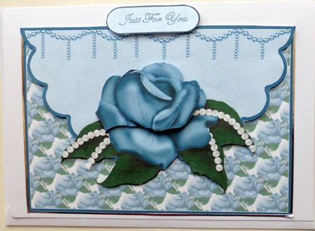 Pearly Blue Rose by Mary Murphy