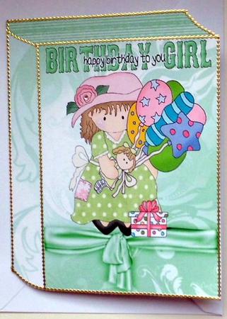 Birthday Girl with Balloons and Her Rag Doll Folded Book by Mary Murphy