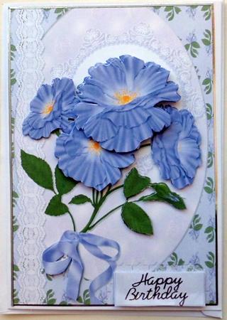 Lilac Flowers and Lace Decoupage by Mary Murphy