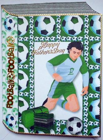 Footballer in Green Folded Book by Mary Murphy