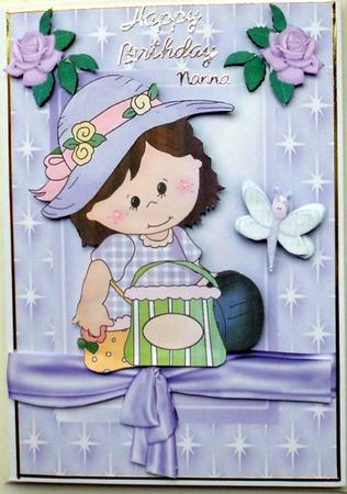 Little Girl with Dragonfly in Star Frame by Mary Murphy