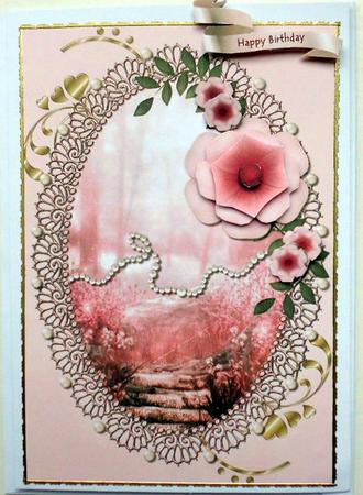 Delicate Floral Card Topper & Stand 1 by Mary Murphy