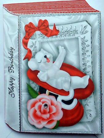 Sleeping White Mouse in Red Hat, Folded Book by Mary Murphy