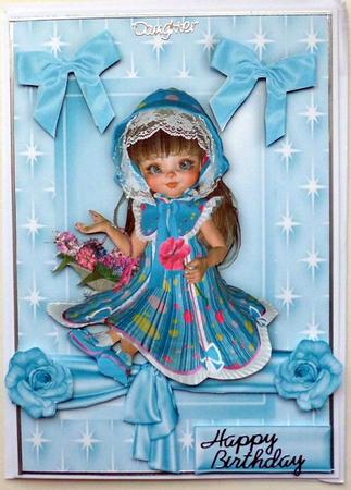 Little Girl with Basket of Flowers by Mary Murphy