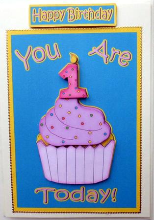 Cupcake Birthday Age 1 by Mary Murphy