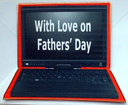 Laptop Computer - Red Fathers Day 2 by Mary Murphy