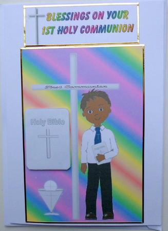 Ethnic Holy Communion Boy by Mary Murphy