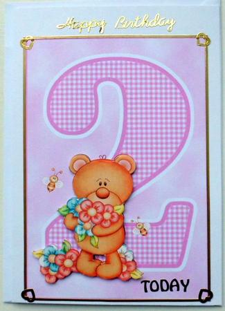 Two Year Bear with Flowers by Mary Murphy