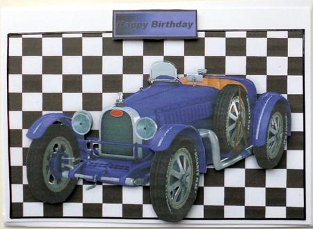 Purple 1926 Grand Prix Sports Racing Car by Mary Murphy
