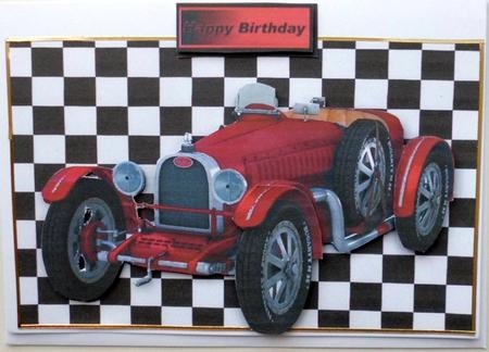 Red Grand 1926 Prix Vintage Sports Racing Car by Mary Murphy