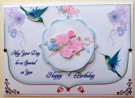 Pink Birthday Roses by Mary Murphy