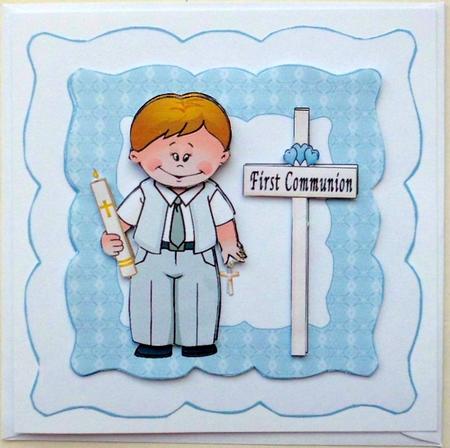 Boy Blue Communion Topper by Mary Murphy