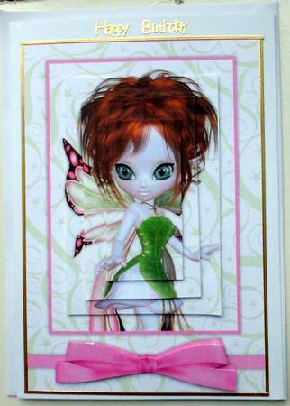 Woodland Fairy Card Front & Pyramid by Mary Murphy