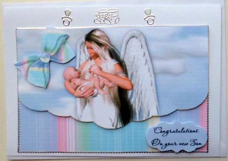 Baby with Angel Male by Mary Murphy