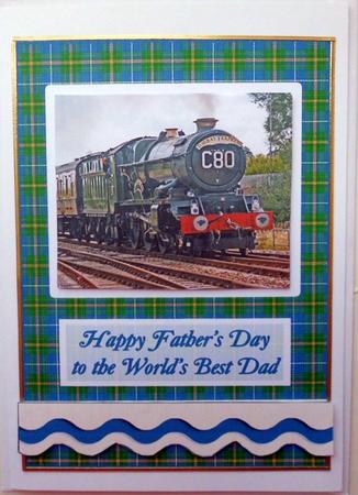 Train Father's Day Card by Mary Murphy