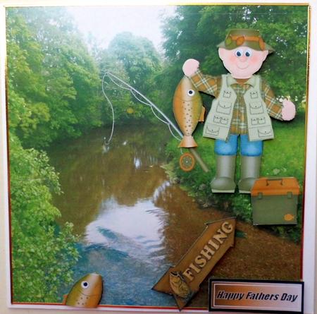 I Love Fishing Down by the Stream, Fathers Day by Mary Murphy