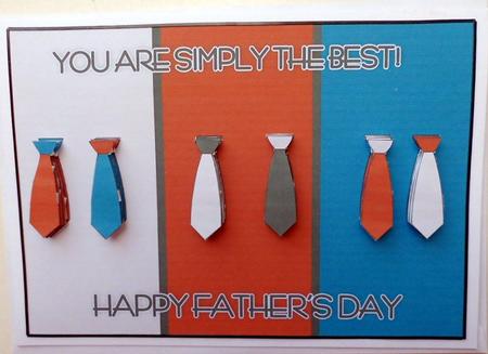 Simply the Best Father's Day Tie Card Front by Mary Murphy
