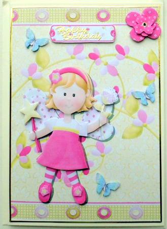 Pretty Little Fairy with Wand & Flower by Mary Murphy