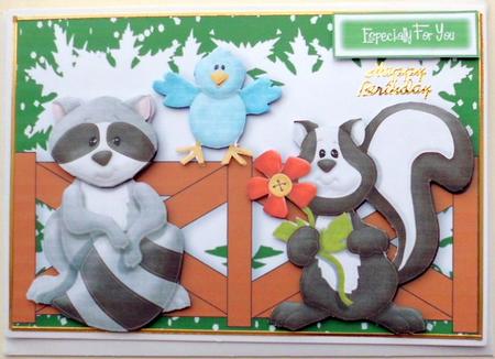 Woodland Friends with Little Blue Bird by Mary Murphy