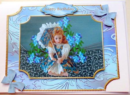Beautiful Doll in Bright Bleu by Mary Murphy