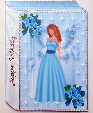 Pretty Fairie in Blue Star Frame Folded Book by Mary Murphy