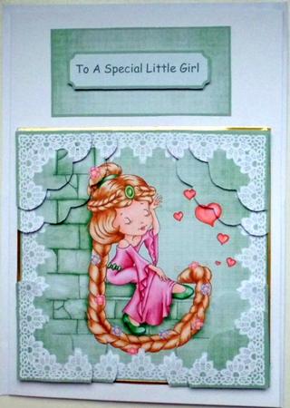 Fairytale Rapunzel Scalloped Corner Stacker by Mary Murphy