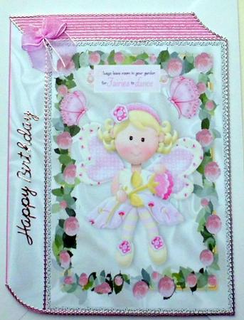 Cute Little Fairie in Rose Frame Folded Book by Mary Murphy