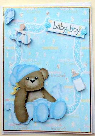 Cute Baby Boy Bear by Mary Murphy