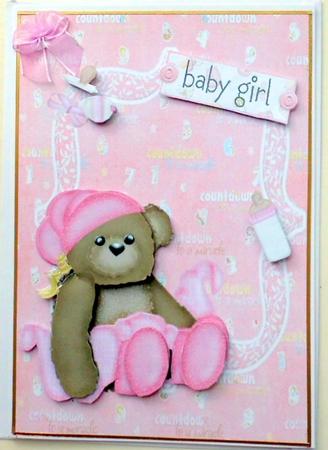 Cute Baby Girl Bear by Mary Murphy