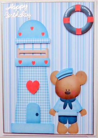 Cute Little Bear in Sailors Outfit by Mary Murphy